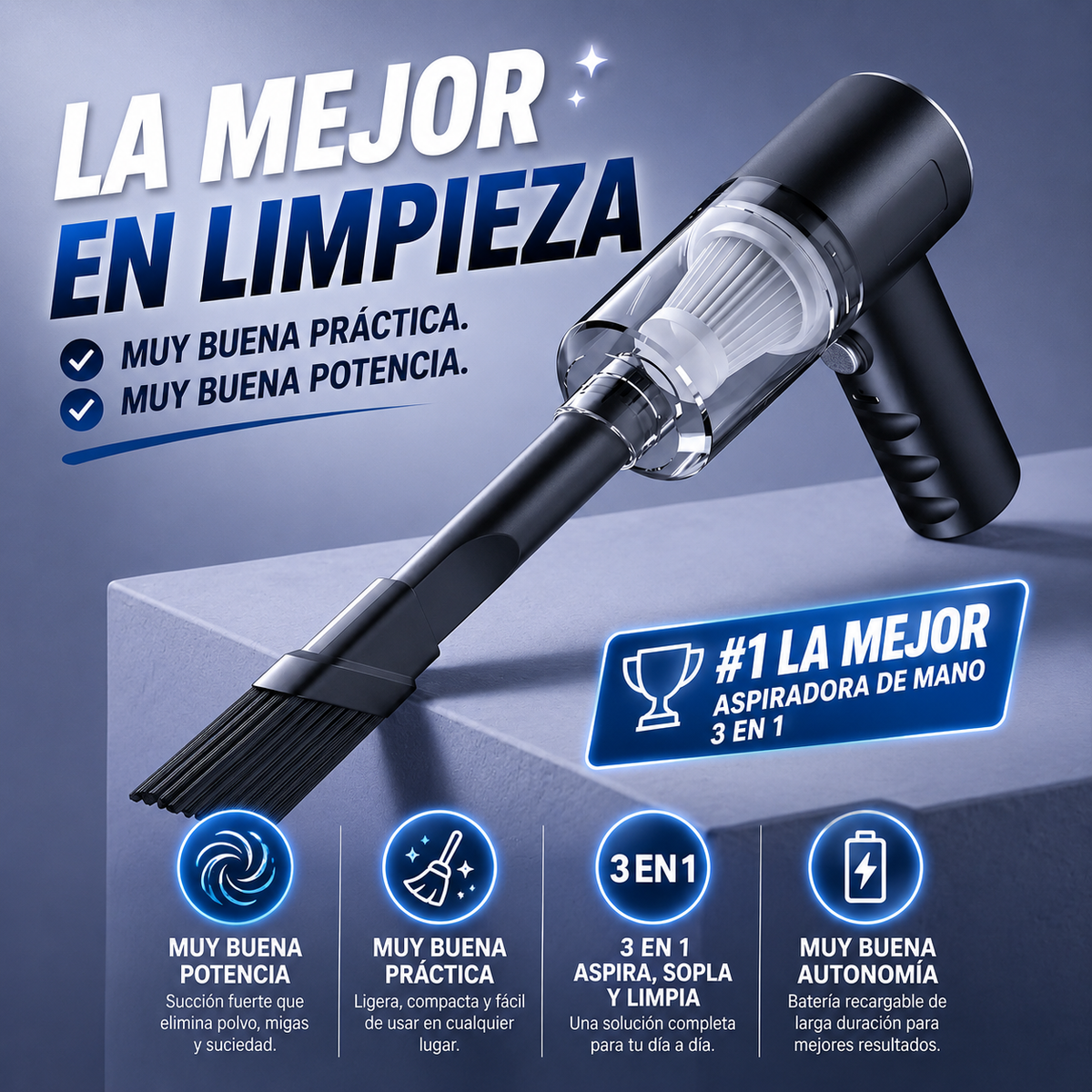 Aspiradora TurboClean 3 en 1